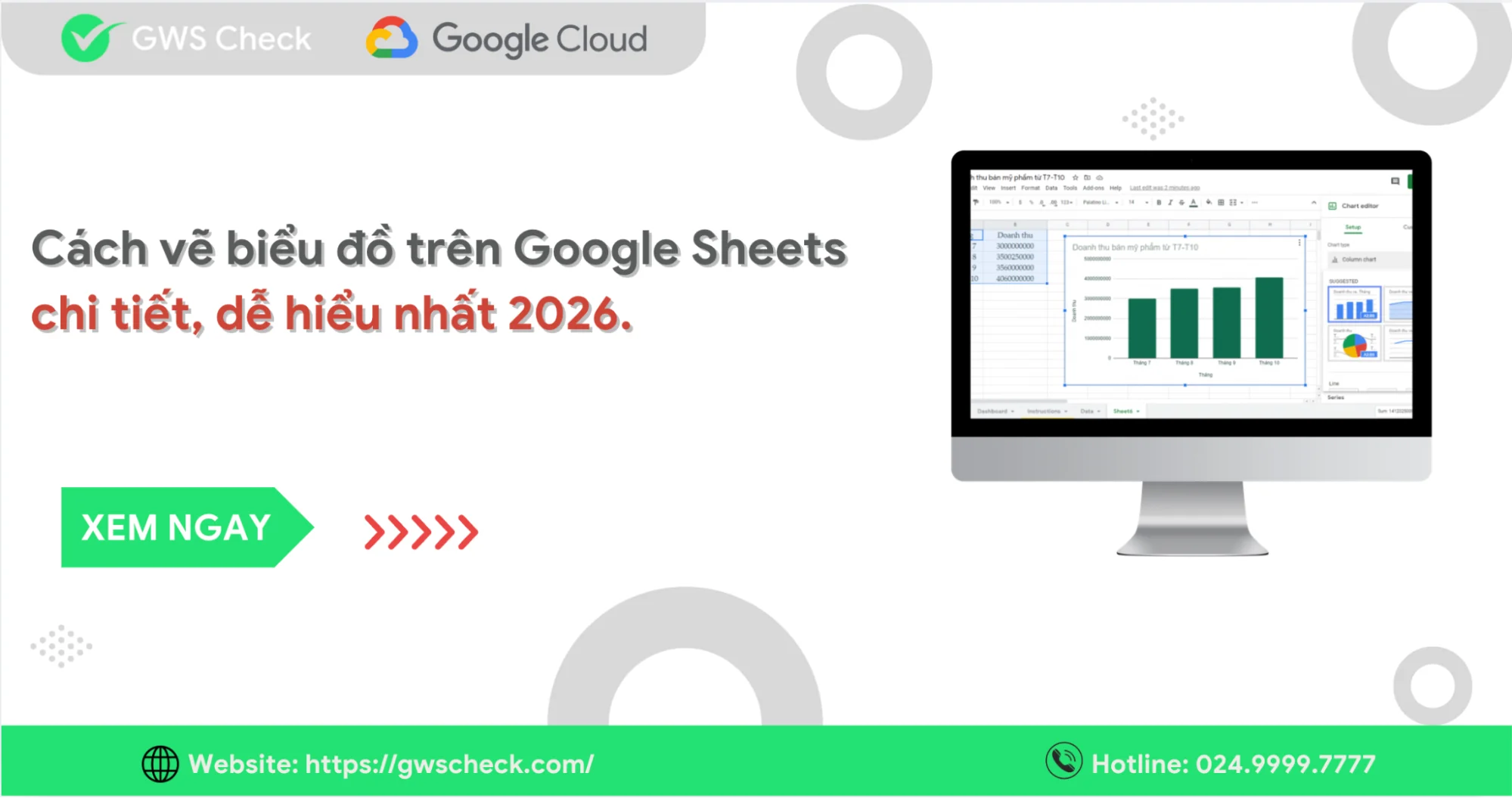 Cách vẽ biểu đồ trên Google Sheets chi tiết, dễ hiểu nhất 2026