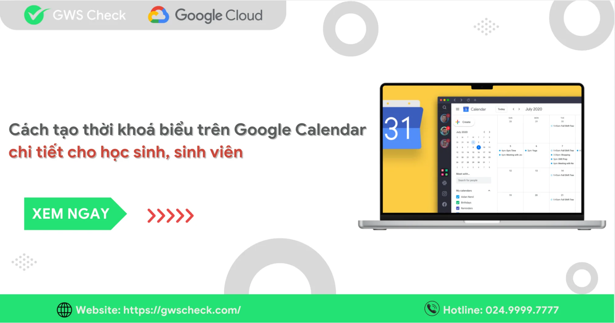 Cách tạo thời khoá biểu trên Google Calendar