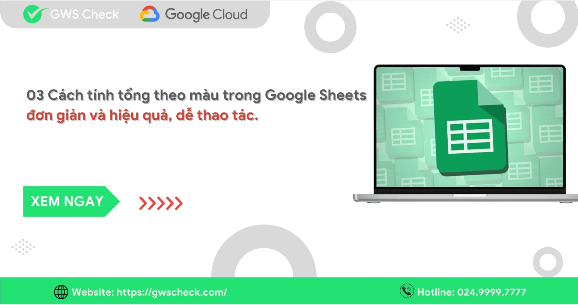 03 Cách tính tổng theo màu trong Google Sheets đơn giản nhất