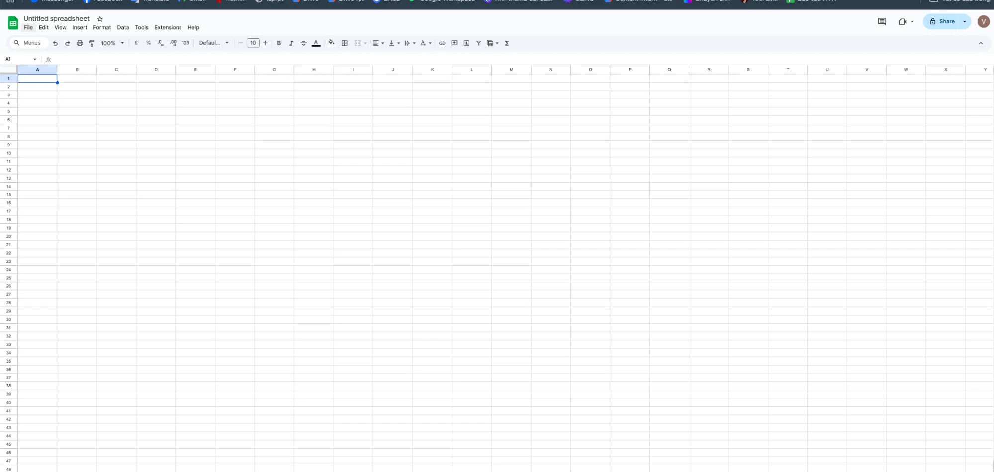 Hướng dẫn các cách tạo bảng tính Google Sheets