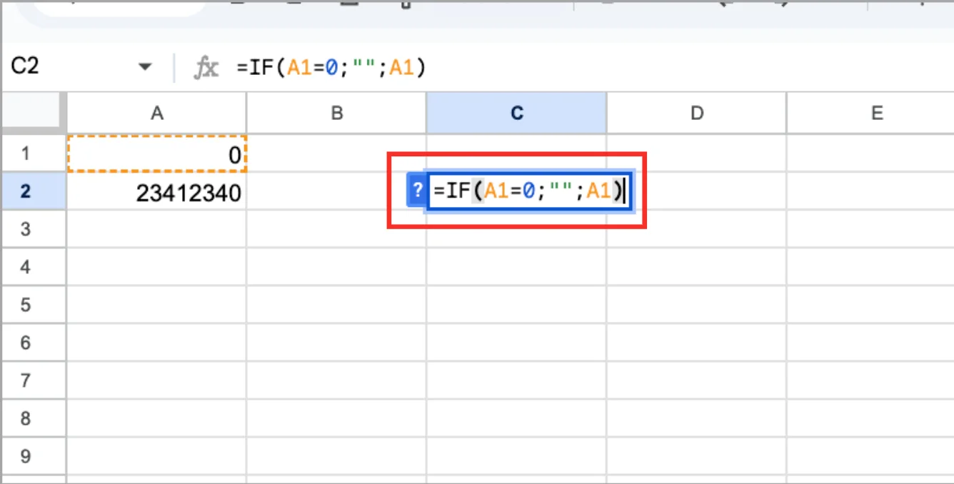Hướng dẫn các cách ẩn số 0 trong Google Sheets
