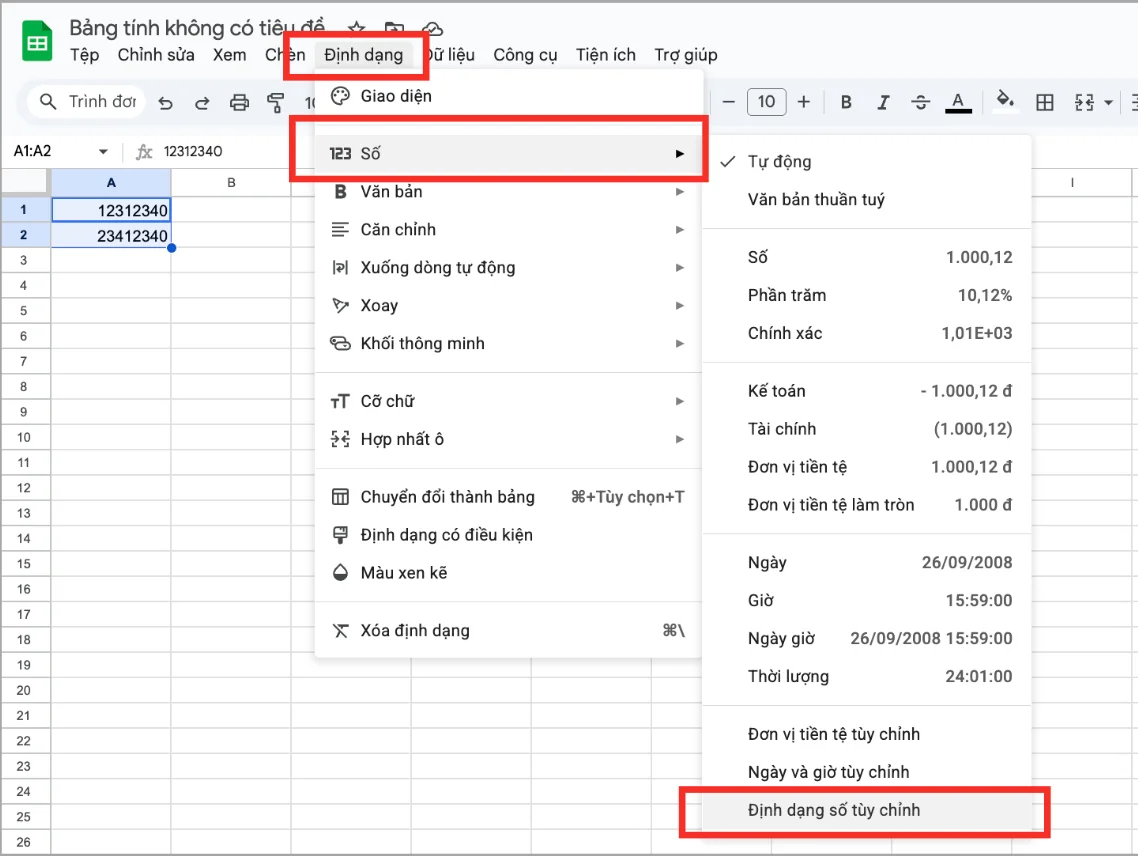 Hướng dẫn các cách ẩn số 0 trong Google Sheets