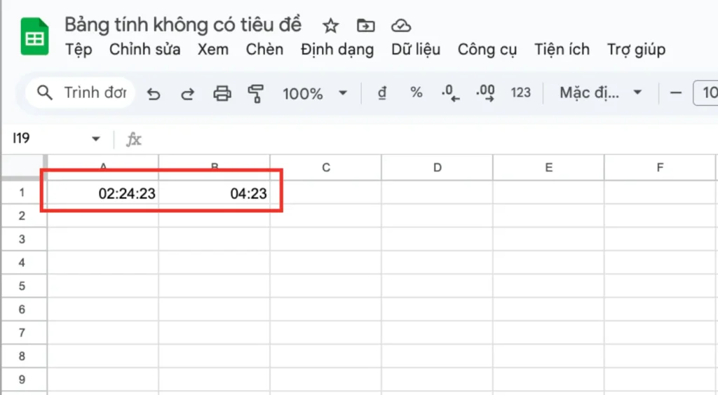 Cách cộng thời gian trong Google Sheets