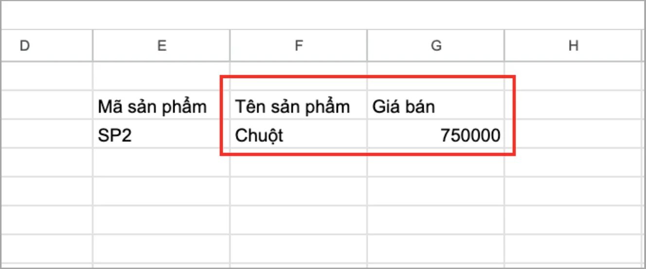 Hướng dẫn sử dụng hàm XLOOKUP trong Google Sheets