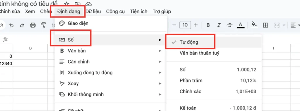 Cách hiện số 0 trong trang tính khi cần thiết