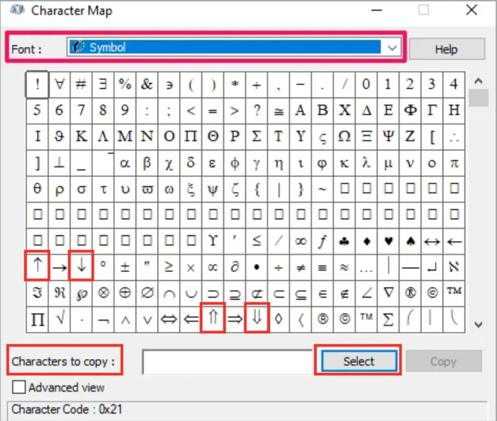 Cách tạo mũi tên tăng giảm trong Google Sheets bằng Character Map