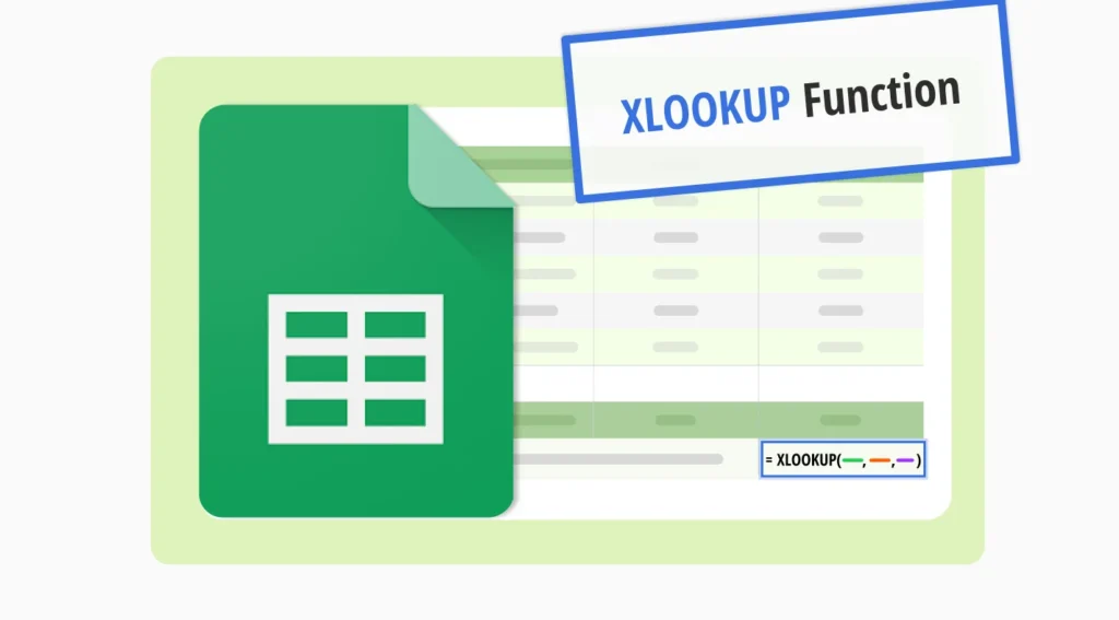 Công thức hàm XLOOKUP trong Google Sheets