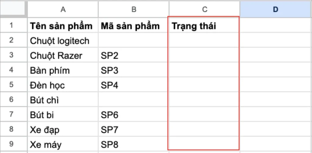 Cú pháp và cách dùng cơ bản của hàm ISBLANK trong Google Sheets