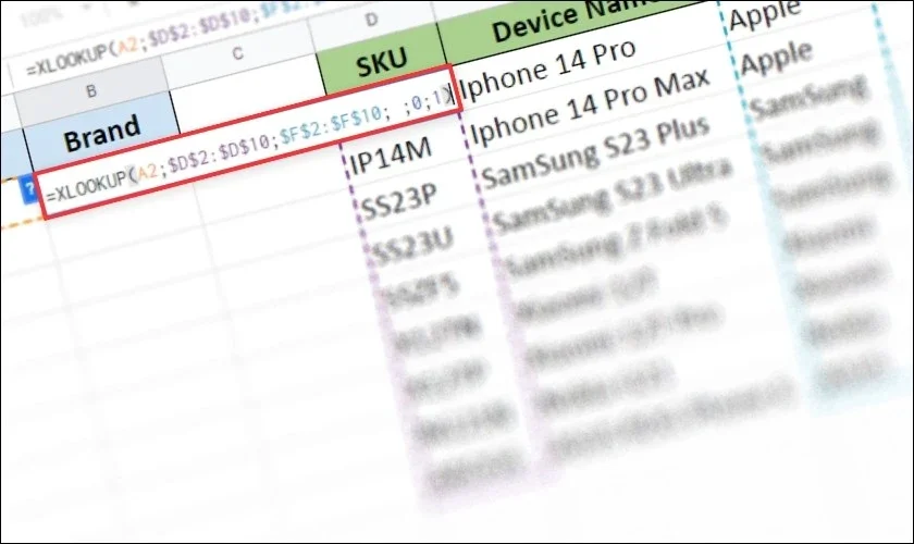 Hàm XLOOKUP trong Google Sheets là gì?
