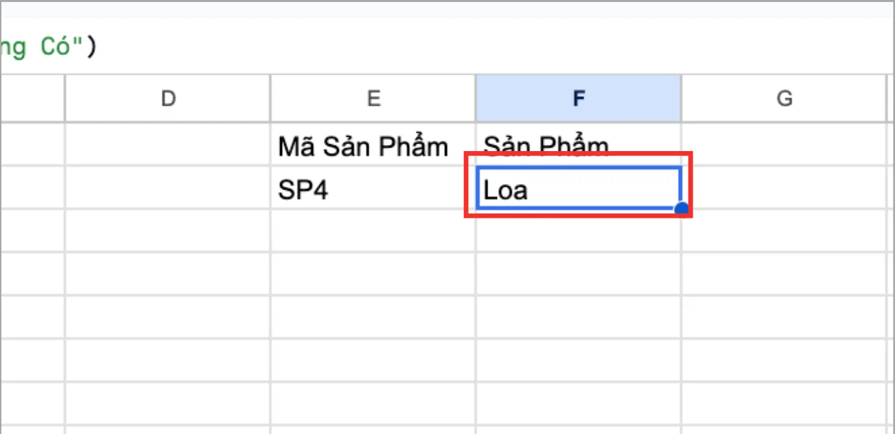 Hướng dẫn sử dụng hàm XLOOKUP trong Google Sheets
