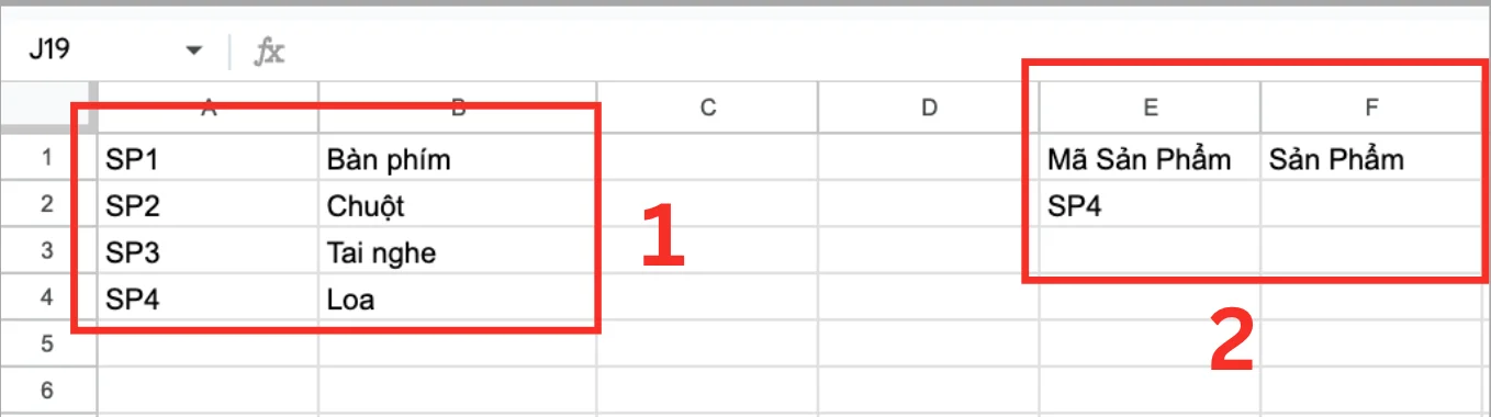 Hướng dẫn sử dụng hàm XLOOKUP trong Google Sheets