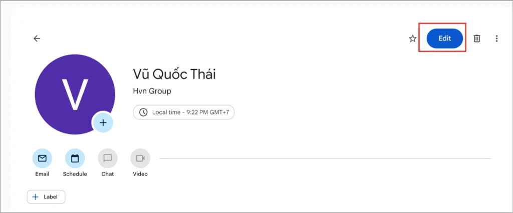Hướng dẫn truy cập và sử dụng Google Contacts trên web 