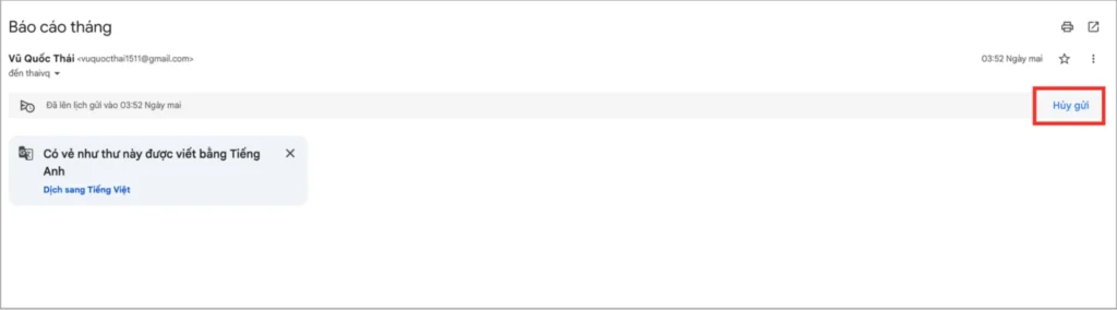 Cách xem, thay đổi và chỉnh sửa hẹn giờ gửi mail trong Gmail