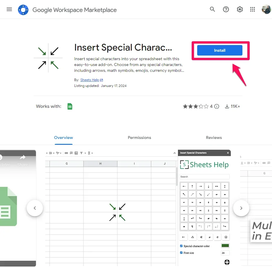 Sử dụng tiện ích trong Google Workspace Marketplace 