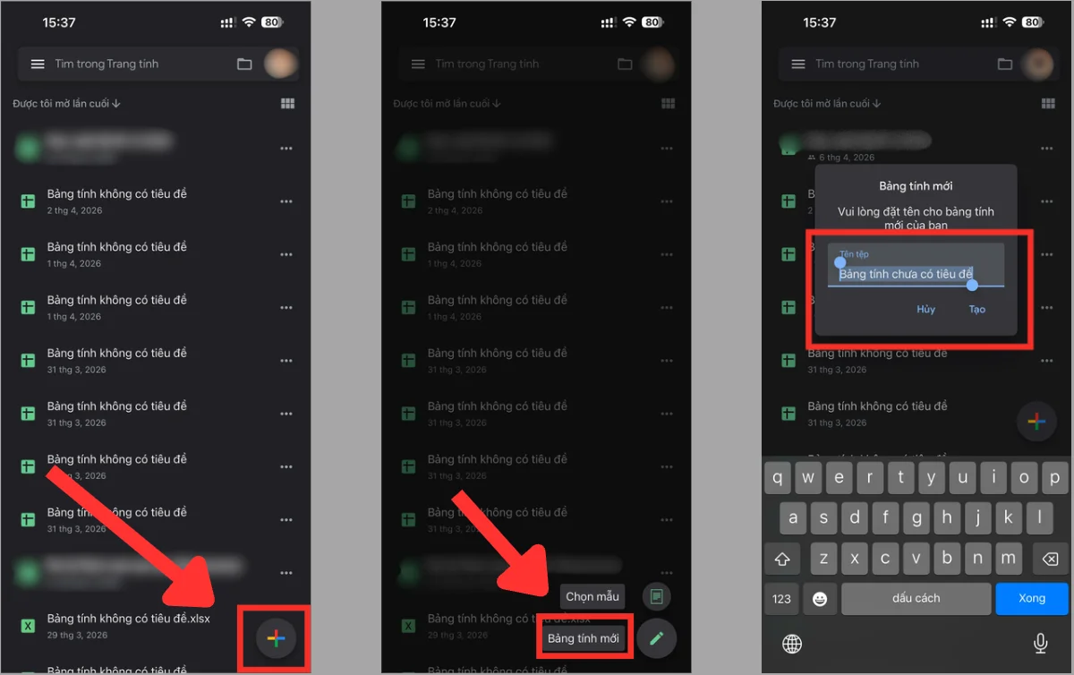 Hướng dẫn các cách tạo bảng tính Google Sheets