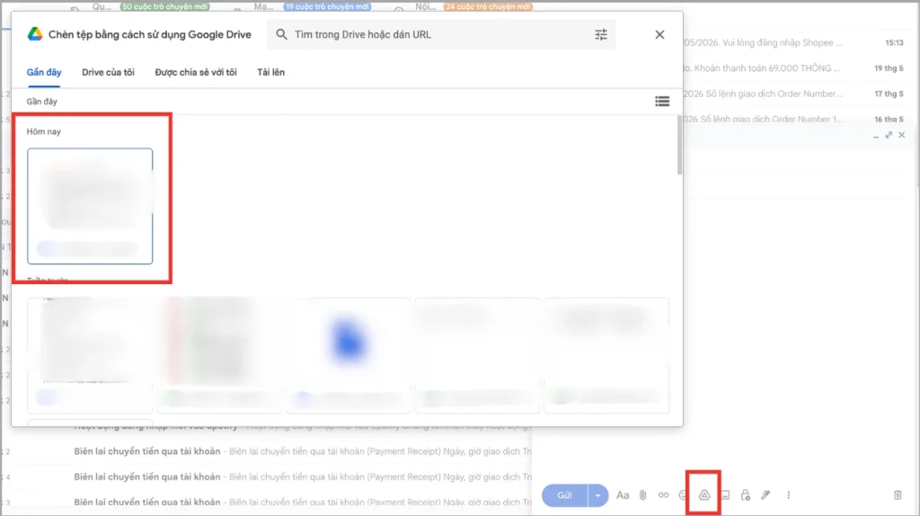 Cách gửi Folder qua Gmail bằng Google Drive