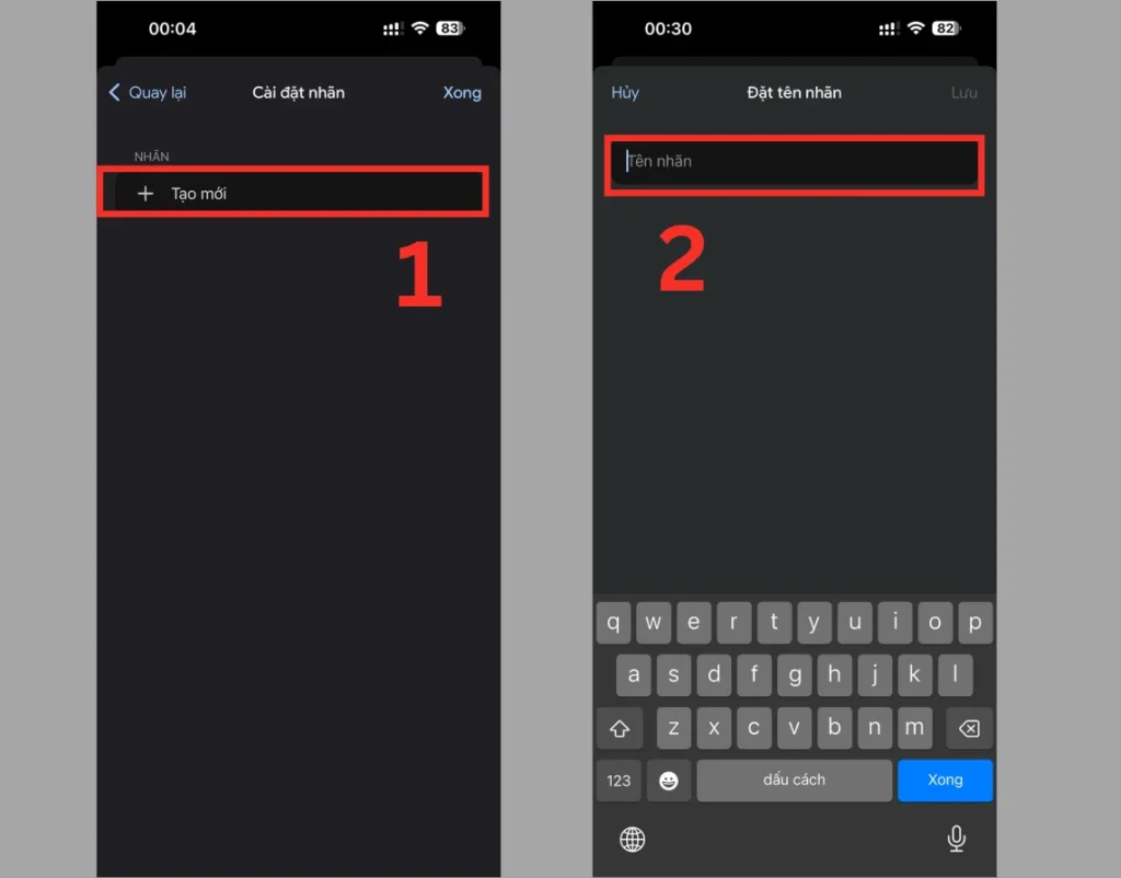Cách xóa, thêm nhãn Gmail trên điện thoại