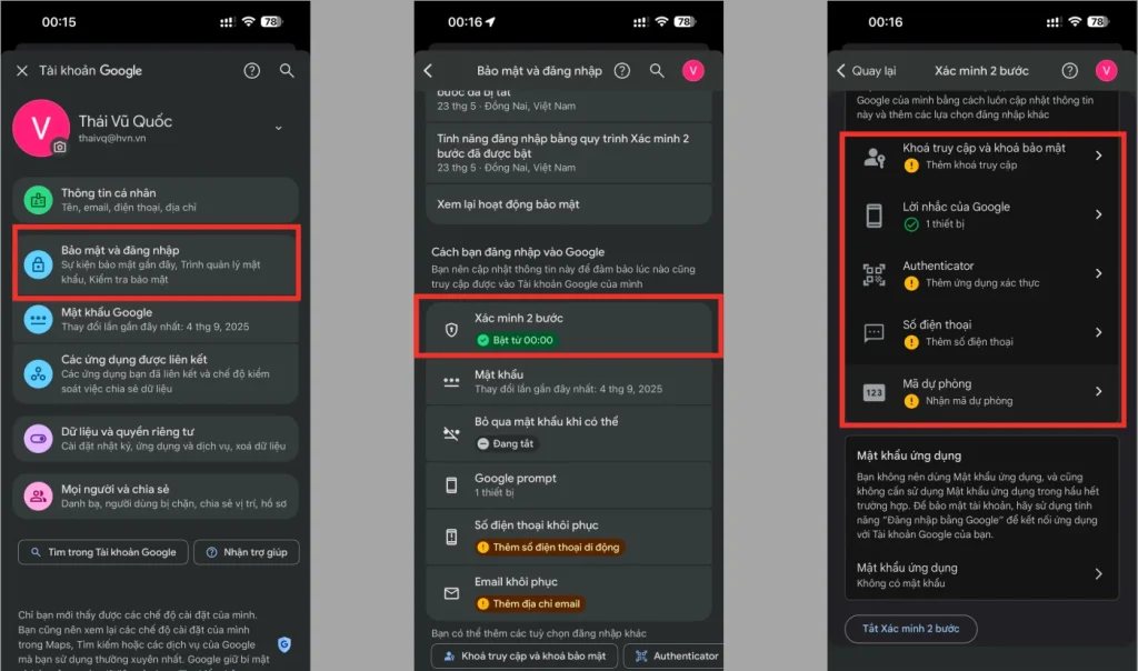 Cách bỏ xác minh 2 bước trong Gmail khi mất điện thoại