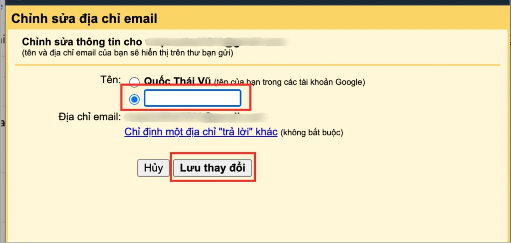 Cách đổi tên tài khoản Gmail trên thiết bị máy tính