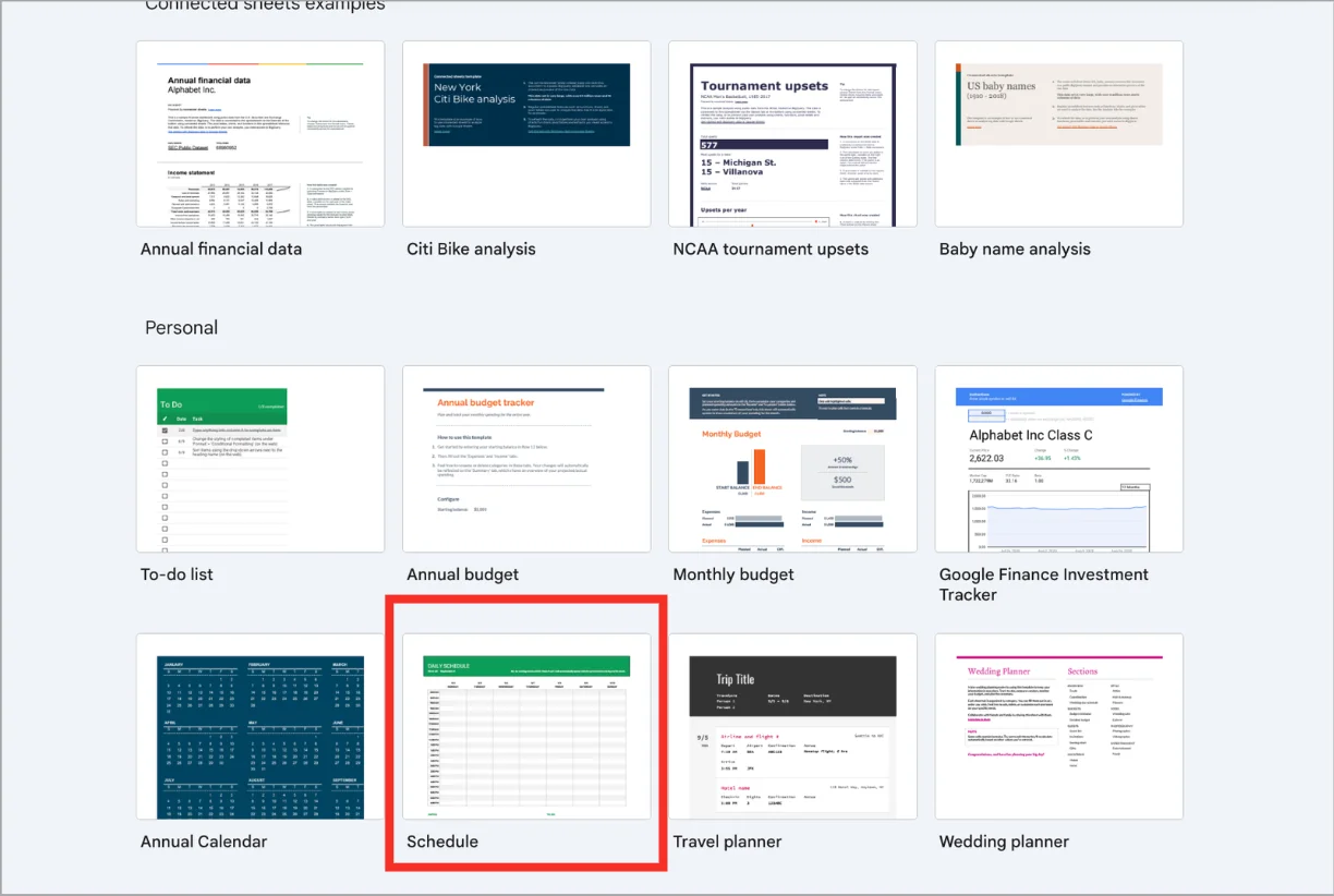 Cách tạo lịch công việc trên Google Sheets