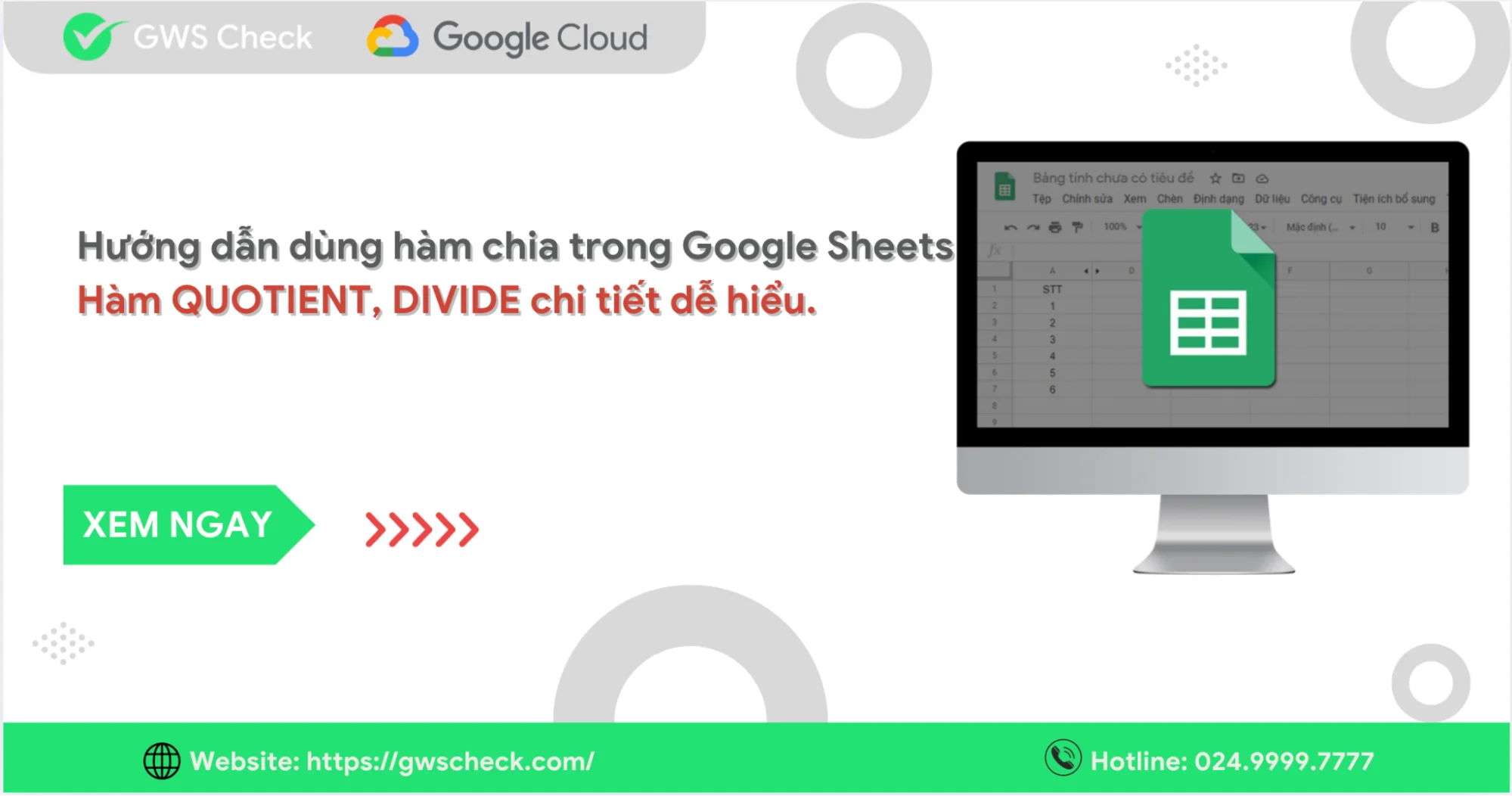 Hàm chia trong Google Sheets: Hướng dẫn cách dùng chi tiết