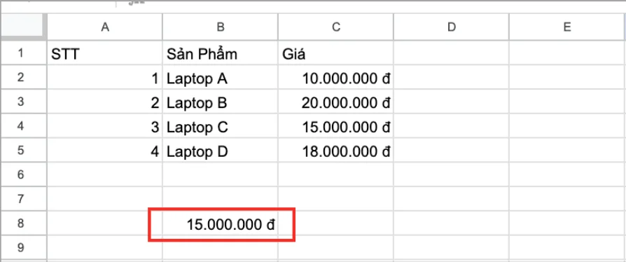 Hàm INDEX và cách sử dụng