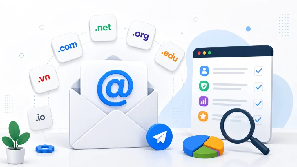 Bảng tổng hợp các đuôi Email hiện nay