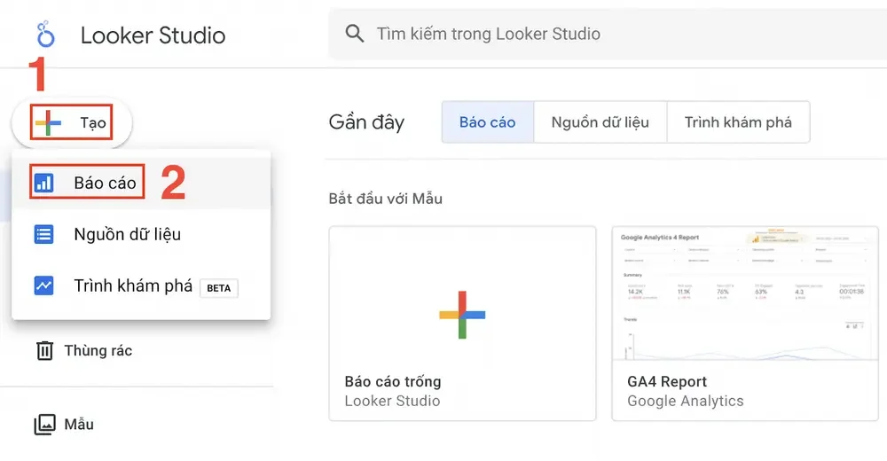 Hướng dẫn sử dụng phần mềm Looker Studio cơ bản