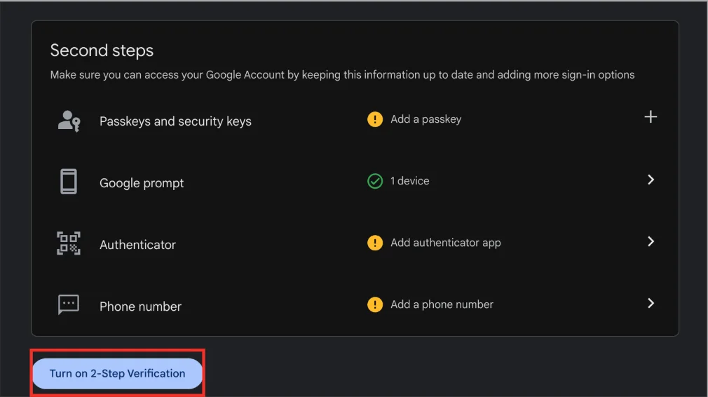 Cách bảo mật Google Drive bằng xác minh 2 bước