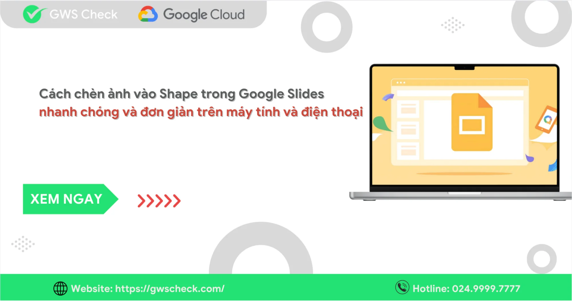 Cách chèn ảnh vào Shape trong Google Slides