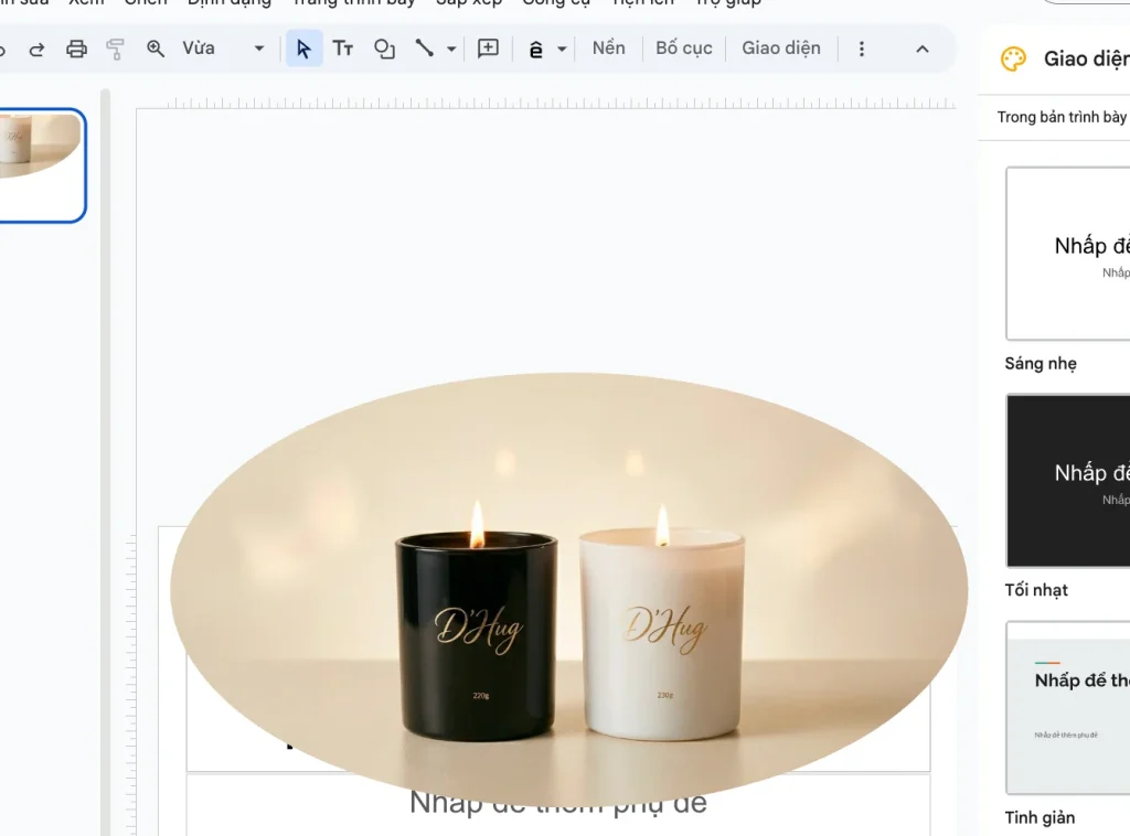 Cách chèn ảnh vào Shape trong Google Slides
